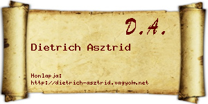 Dietrich Asztrid névjegykártya
